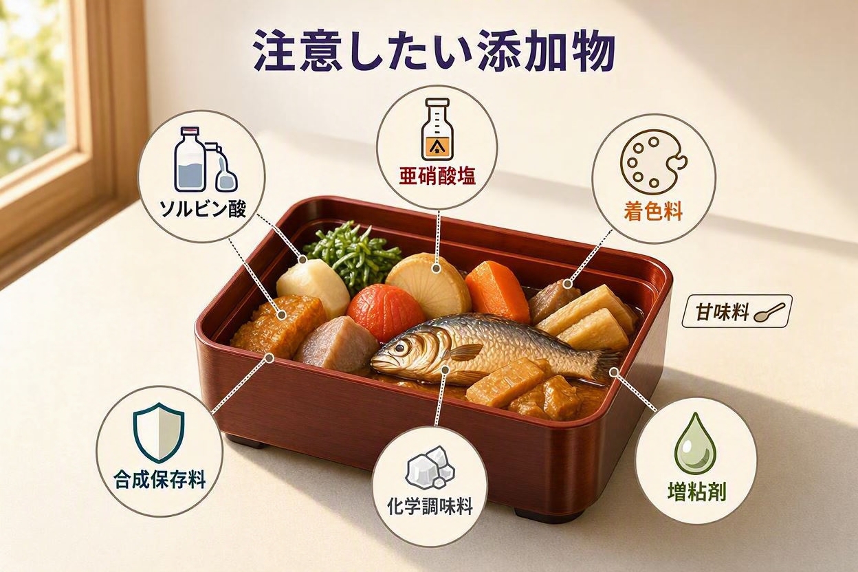 市販の惣菜・煮物に配慮したい添加物とは？