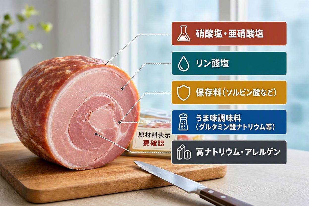 ハムに含まれる添加物の注意点