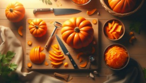 かぼちゃの皮を簡単にむく方法