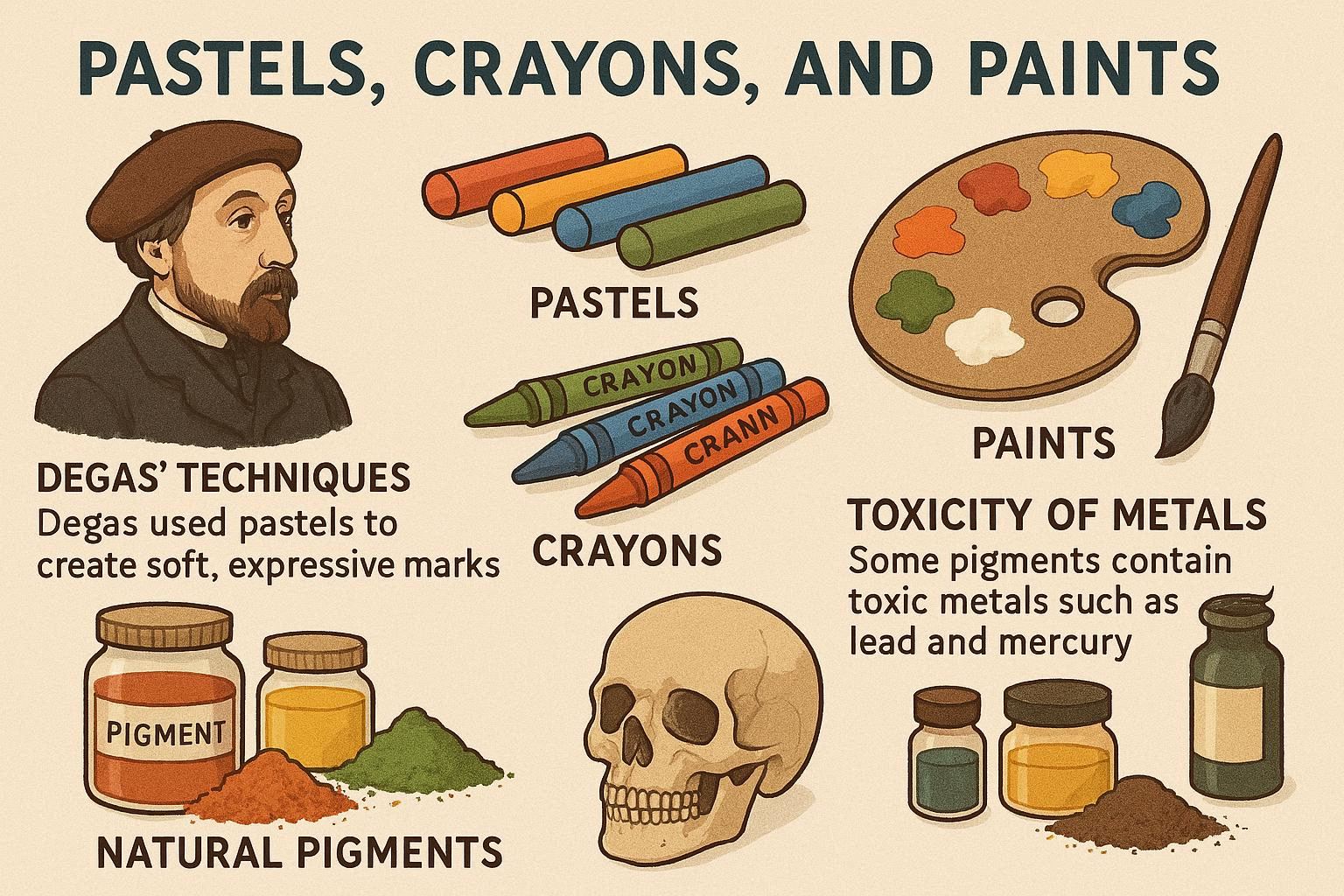 パステル・クレヨン・絵具 成分